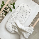Cearsaf pentru carucior bebe din bumbac, Milk (1)